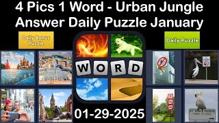 4 Pics 1 Word - Urban Jungle - 29 January 2025 - Answer Daily Puzzle + Bonus Puzzle #4pics1word