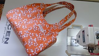 रेडीमेड स्टाईल हॅन्डबॅग बनाये - Handbag cutting and stitching/ bag making at home/ tote bag/ purse