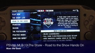 PSVita: MLB 13 The Show - Road to the Show Hands On