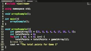C++ Arrays: How to sum all numbers in an array