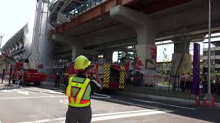 台鐵 台中都會區鐵路高架捷運化計畫防災演習 暨107年度台中地區鐵安演習 五權車站