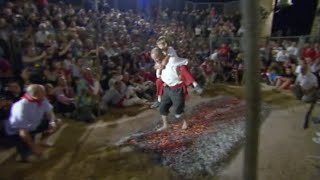 Firewalking in San Pedro Manrique, Spain