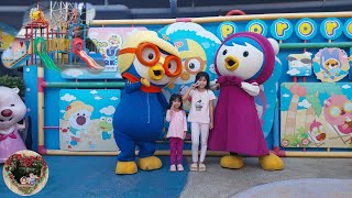 Pim \u0026 Pink พาเล่นน้ำที่ Pororo Aquapark เซ็นทรัลบางนา  บุกถ้ำมังกร สวนน้ำเด็ก สไลเดอร์สุดมันส์