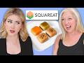 We tried SQUARE food *it's giving Wall-E*