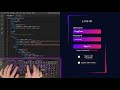 ASMR Programming - Coding Modern Login Form - No Talking