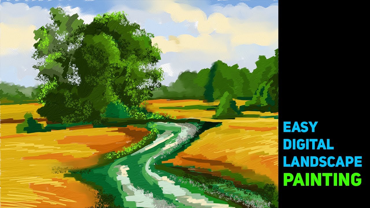 Landscape Easy Digital Painting I Ve Been Trying To Locate Such