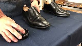 【靴磨き】お客様のスコッチグレインを磨きます【shoeshine】