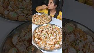 100 Dahi Puri Eating Challenge | Biggest Dahi Puri Thali Eating Challenge #shorts #foodchallenge