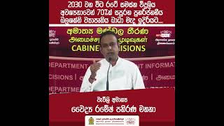 2030 වන විට රටේ විදුලිය අවශ්‍යතාවෙන් 70%ක් සපුරන පුනර්ජනනීය බලශක්ති ව්‍යාපෘතිය බාධා මැද ඉදිරියට