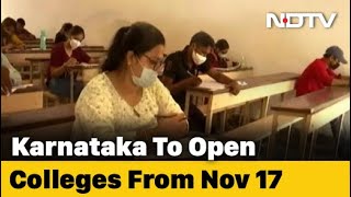 Karnataka Colleges To Reopen On November 17, Online Classes Optional