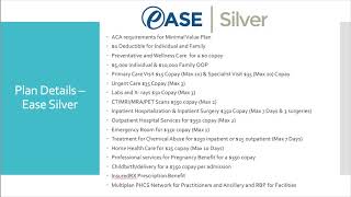 Ease Health Plan Overview