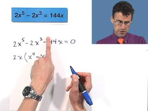 Solving A Polynomial Equation By Factoring - YouTube