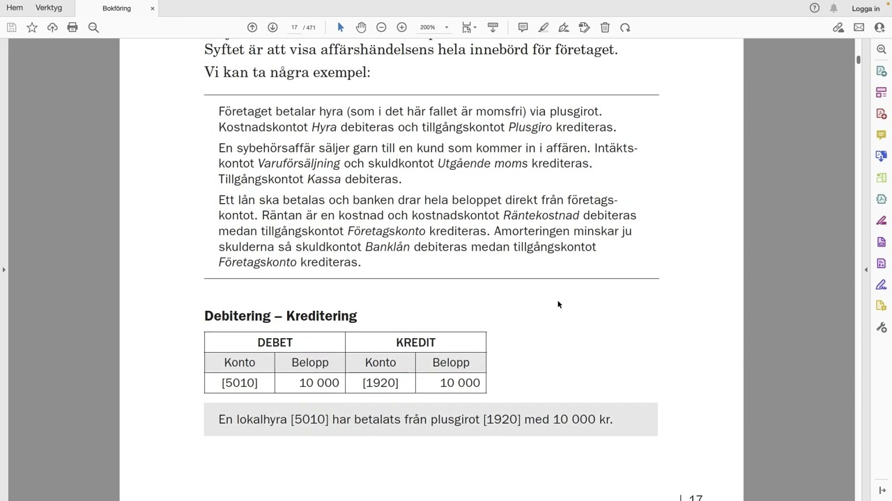 Bokföring Konkreta Exempel Och Logiken Bakom Systemet - YouTube