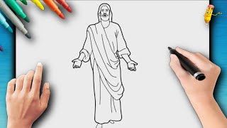 Come disegnare Gesù Cristo. Disegno di Gesù. Disegni facili