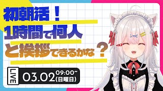 【雑談】【朝活】1時間で何人におはよう言えるかな？