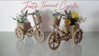 Jute thread cycle craft idea | Home decoration idea #youtube #artandcraft