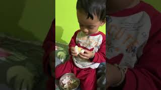 Baby eating boil egg #egg #baby y