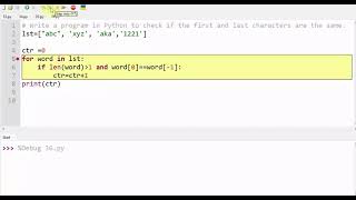 Write a program in Python to check if the first and last characters are the same