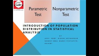 Parametric and non Parametric test in business statistics by Asst  Pro  Riddhi Adthakkar