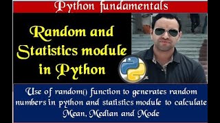 random and statistics module in python| Generate random numbers in python| Mean, Median and Mode