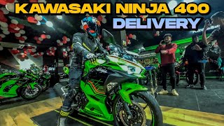 Taking delivery of Kawasaki ninja 400 bs6 2023 model | kawasaki ninja zx10r also booked 😍