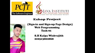 Web Programming 1 | Task 01 | eshop 1st year | Java Institute