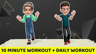 QUICK 10 MINUTE MORNING EXERCISES - BEFORE SCHOOL WORKOUT