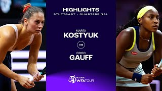 Marta Kostyuk vs. Coco Gauff | 2024 Stuttgart Quarterfinal | WTA Match Highlights
