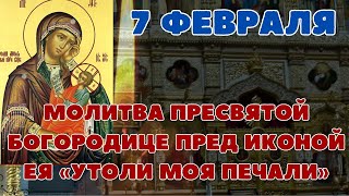 Молитва Пресвятой Богородице Утоли моя печали, молитва 7 февраля