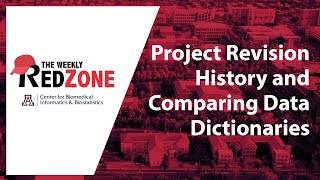 REDZone - Project Revision History and Comparing Data Dictionaries