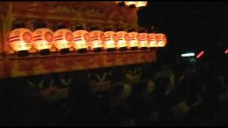 西条祭り2010　伊曾乃祭礼宮出し　参道　北の町中組・奥之内屋台