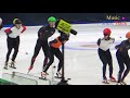 제36회 전국남녀 쇼트트랙스피드스케이팅 대회 남자일반부 3000m 결승 검 임용진 주 임경원 노 이효빈 흰 허세희 초 김두연 빨 신다운 파 강성택 보 김상헌