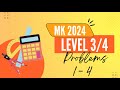 2024 Math Kangaroo Level 3/4 Problems 1-4