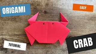 EASY PAPER CRAB ORIGAMI TUTORIAL | SIMPLE ANIMALS ORIGAMI | HOW TO MAKE CRAB ORIGAMI INSTRUCTIONS