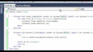 Visual basic 2008/2010 - Process list & Process kill tutorial