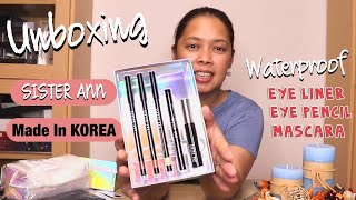 UNBOXING SISTER ANN EYE LINER /EYE PENCIL/MASCARA (MADE IN KOREA) | ANNE SAITO