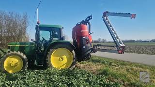 John Deere 6410/Kverneland iXter A12 - Prskanje uljane repice 2023.