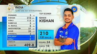 Ishan kishan 210 of 131 balls Ishan kishan double hundred  batting highlights Ind Vs bang 3rd ODI
