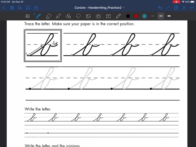 Cursive B Lowercase