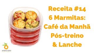 MARMITA de CAFÉ DA MANHÃ, LANCHE e PÓS-TREINO | Receita #14 | Omeletinhos salgados | FIT e LOW CARB