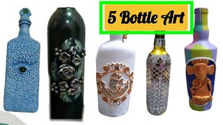 5 Stunning DIY Vases from Waste Bottles | Perfect for living room decor | Easy step-by-step Tutorial