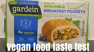 Gardein Eggless Scramble Breakfast Pockets #veganfoodtastetest #gardein #egglessscramblepockets