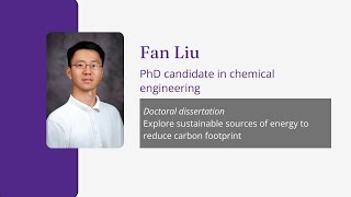 Fan Liu - 2023 UDP Excellence in Doctoral Studies Award recipient