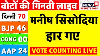 Manish Sisodia lost Janpura Seat Delhi elections Live: मनीष सिसोदिया हार गए | Vote Counting | AAP