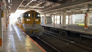 【エンジン音が凄い！】中央線 臨時貨物列車 立川駅通過