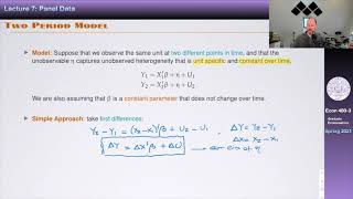 Econ 480 - Lecture 7: Panel Data