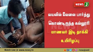 வயலில் வேலை பார்த்து கொண்டிருந்த கல்லூரி மாணவர் இடி தாக்கி உயிரிழப்பு