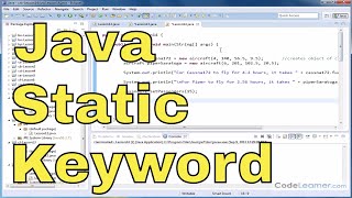 Java Online Tutorial - 14 - The Static Keyword