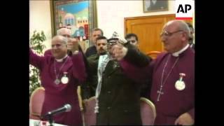 Gaza - Arafat meets Archbishop