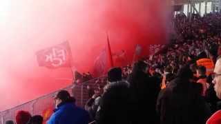 Eintracht Braunschweig - 1. FC Kaiserslautern 0-2 08.02.2015 Pyroshow
